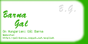 barna gal business card